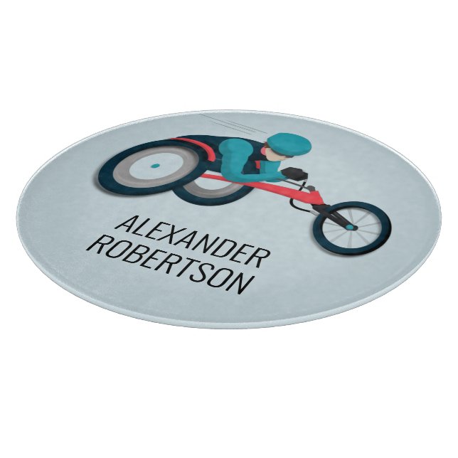 Wheelchair Racing Cutting Board (Corner)