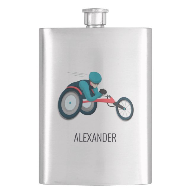 Wheelchair Racing Flask (Front)