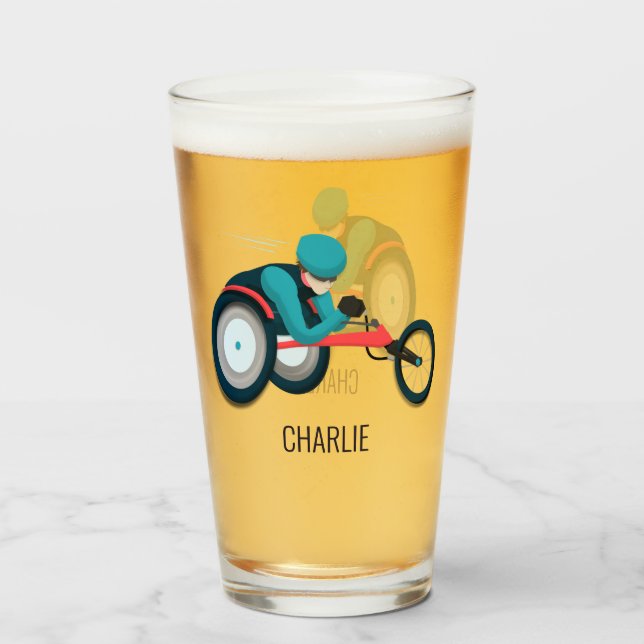 Wheelchair Racing Glass (Front Filled)