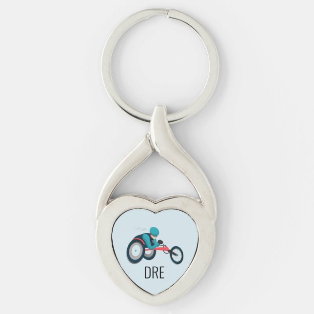 Wheelchair Racing Keychain (Front)