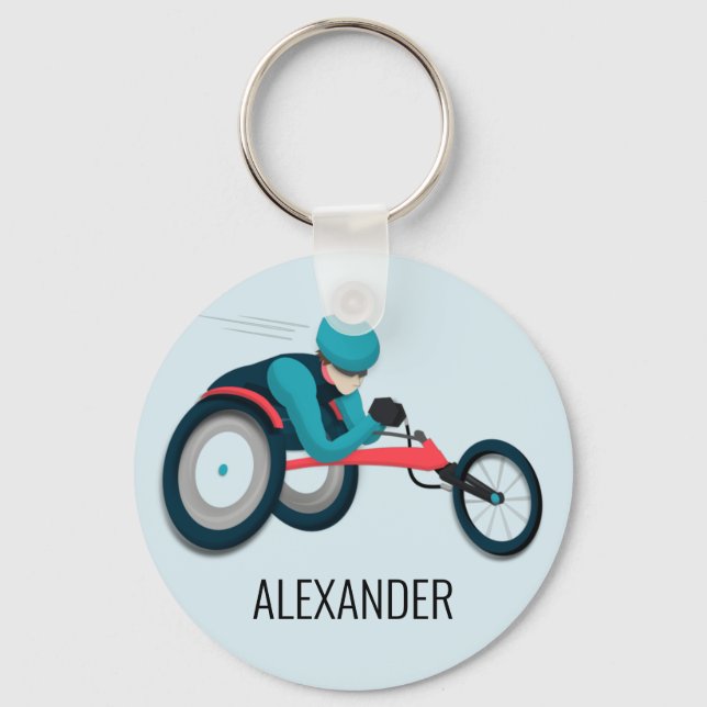 Wheelchair Racing Keychain (Front)