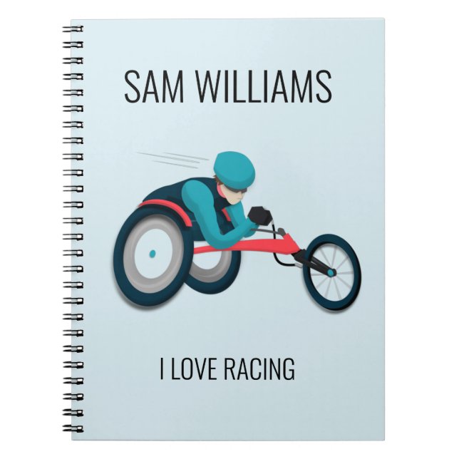Wheelchair Racing Notebook (Front)