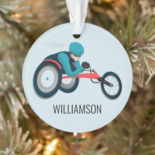 Wheelchair Racing Ornament