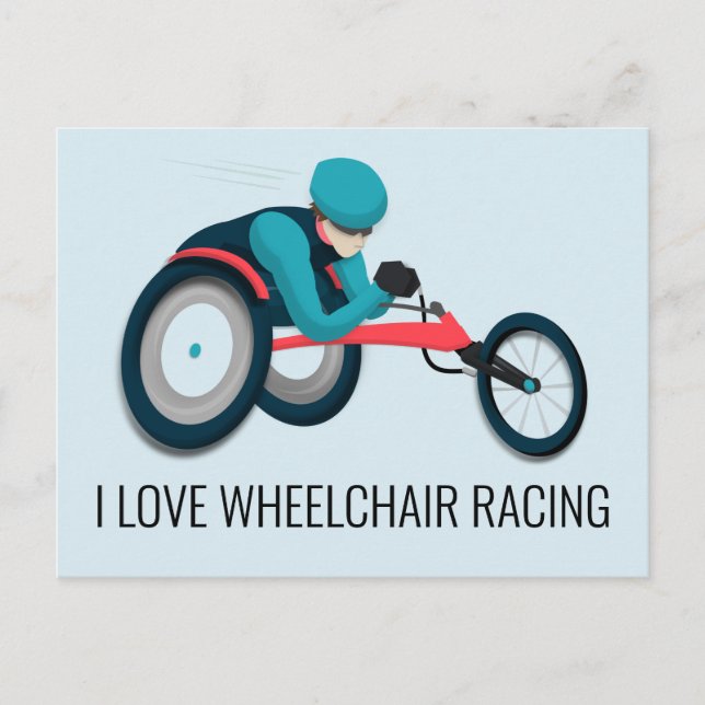 Wheelchair Racing Postcard (Front)