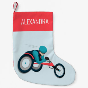 Wheelchair Racing Small Christmas Stocking