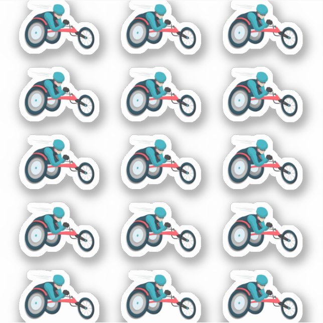 Wheelchair Racing Sticker (Front)