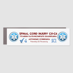 WHEELCHAIR Rescue Sticker Life saving Info Car Magnet