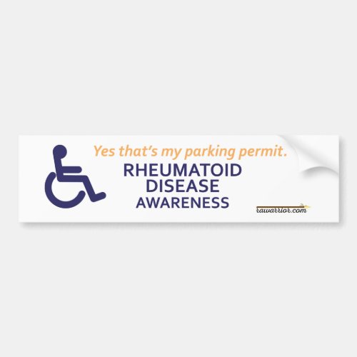 Wheelchair Rheumatoid Disease Bumper Sticker