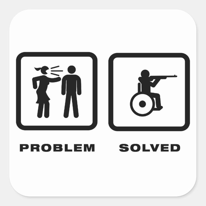 Wheelchair Shooting Square Sticker