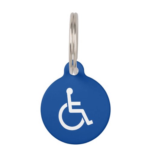 Wheelchair sign small pet tag for dog or cat