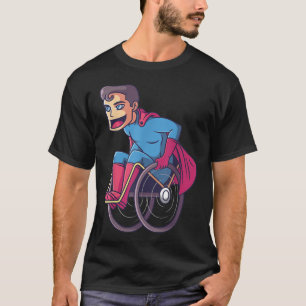 Wheelchair Superhero I Amputee Handicap Disability T-Shirt