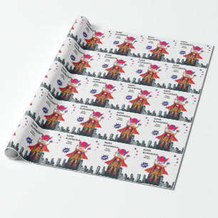 Wheelchair Superhero Photo💥 Flying Hero Birthday Wrapping Paper