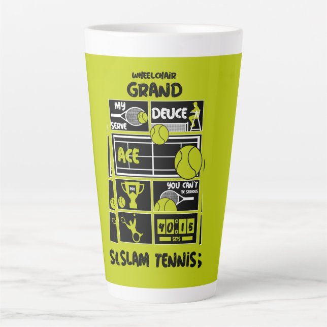 Wheelchair Tennis Players    Latte Mug (Front)