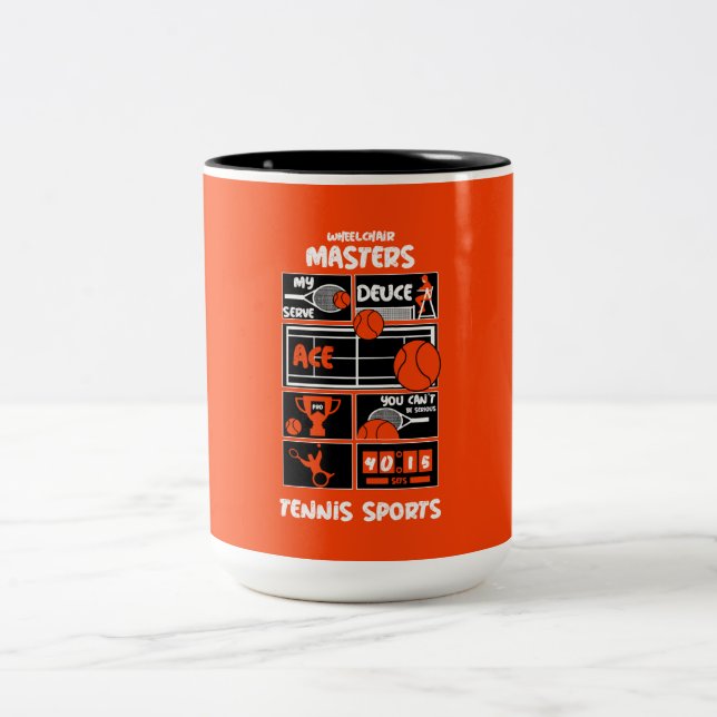Wheelchair Tennis Players   Two-Tone Coffee Mug (Center)