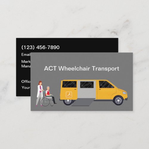 Wheelchair Transport Double Side Business Cards