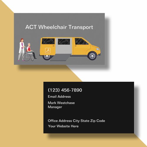 Wheelchair Transport Double Side Business Cards