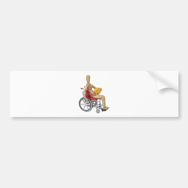 WheelchairBasketball Bumper Sticker (Front)