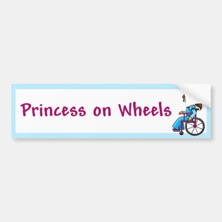 Wheelchairprincessbumper Bumper Sticker