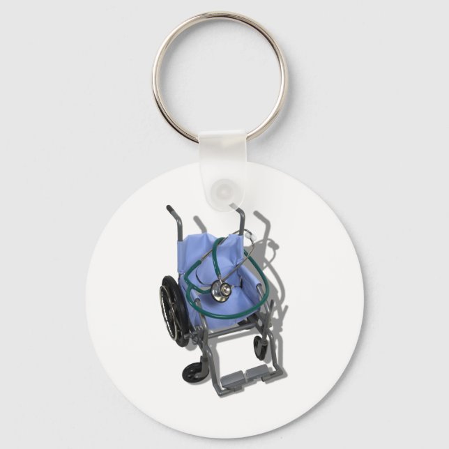 WheelchairStethoscope073110 Keychain (Front)