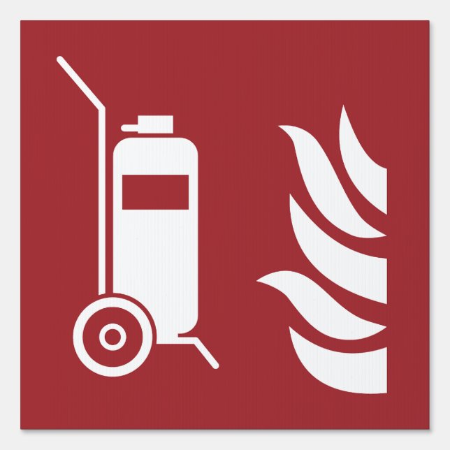 Wheeled Fire Extinguisher Safety Sign (Front)