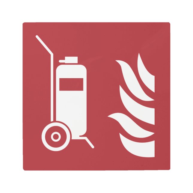 Wheeled Fire Extinguisher Safety Sign (Front)