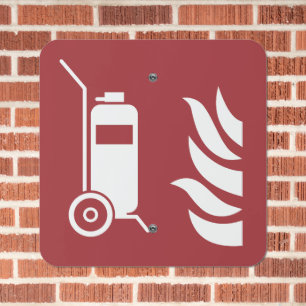 Wheeled Fire Extinguisher Safety Sign