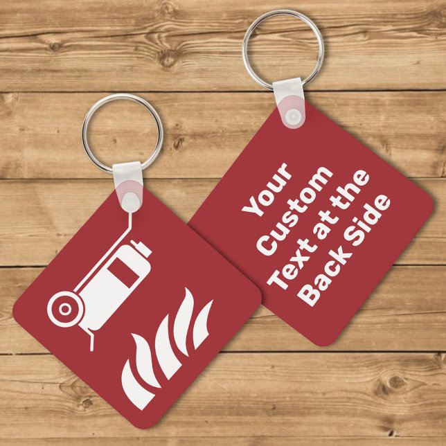 Wheeled Fire Extinguisher Safety Sign Keychain (Creator Uploaded)