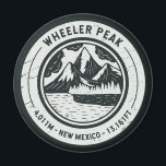 Wheeler Peak New Mexico Hiking Skiing Travel Magnet<br><div class="desc">Wheeler Peak done in a vintage,  distressed style emblem with elevation details.</div>