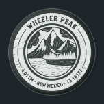 Wheeler Peak New Mexico Hiking Skiing Travel Magnet<br><div class="desc">Wheeler Peak done in a vintage,  distressed style emblem with elevation details.</div>