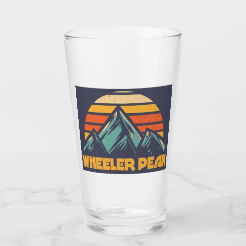 Wheeler Peak New Mexico Retro Turquoise Glass