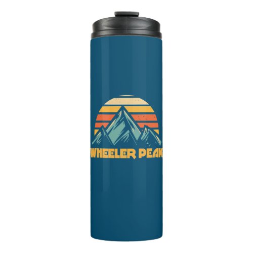 Wheeler Peak New Mexico Retro Turquoise Thermal Tumbler