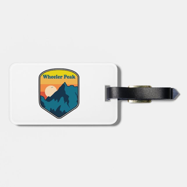 Wheeler Peak New Mexico Sunrise Luggage Tag (Back Horizontal)