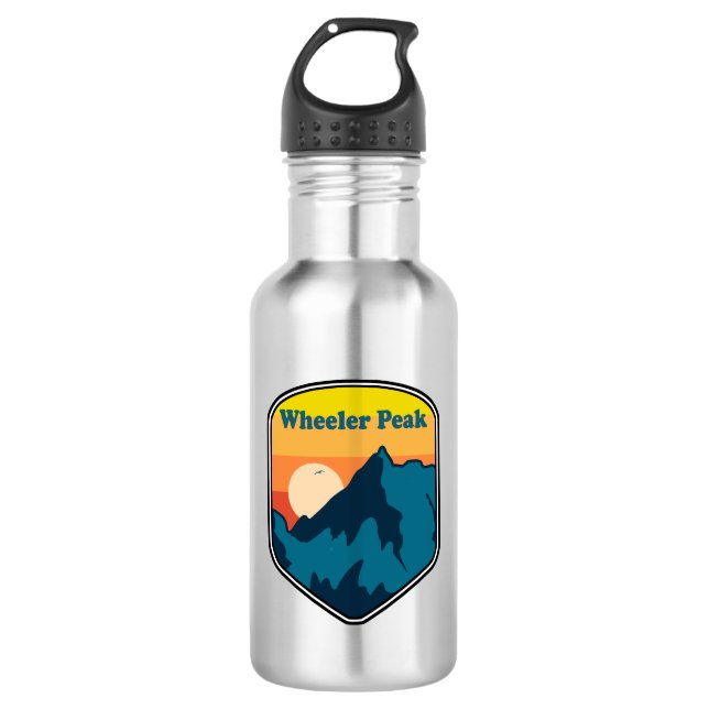 Wheeler Peak New Mexico Sunrise Stainless Steel Water Bottle (Front)
