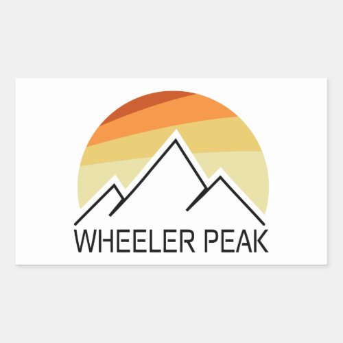 Wheeler Peak Retro Rectangular Sticker
