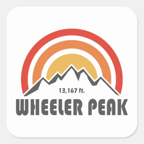 Wheeler Peak Square Sticker