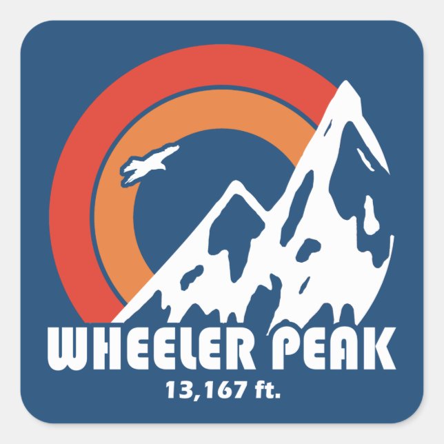 Wheeler Peak Sun Eagle Square Sticker (Front)