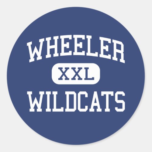 Wheeler _ Wildcats _ High _ Marietta Georgia Classic Round Sticker