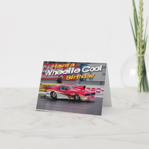 Wheelie cool birthday card