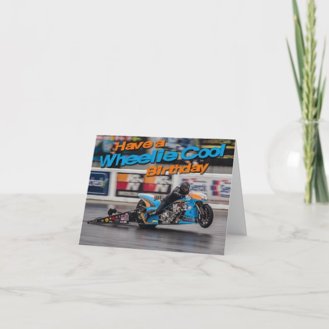 Wheelie cool birthday card (Front)