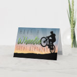 Wheelie Great | Gray Sky Bicycle Birthday Card<br><div class="desc">This Sweet Mountain Bike Wheelie Card is Ready for the Outdoor Enthusiast Celebrating Another Year.</div>