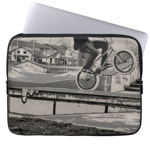 Wheelie Master _ BMX Biker Laptop Sleeve