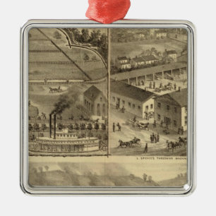 Wheeling Iron Works Wheeling Iron and Nail Company Metal Ornament