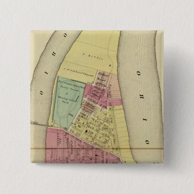 Wheeling Island Button (Front)