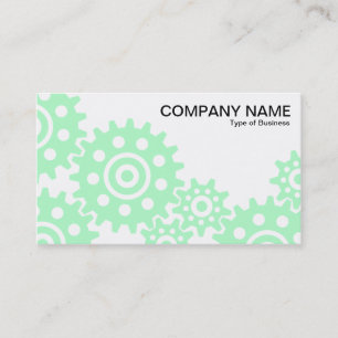 Wheels of Industry - Ghost Green and White Business Card