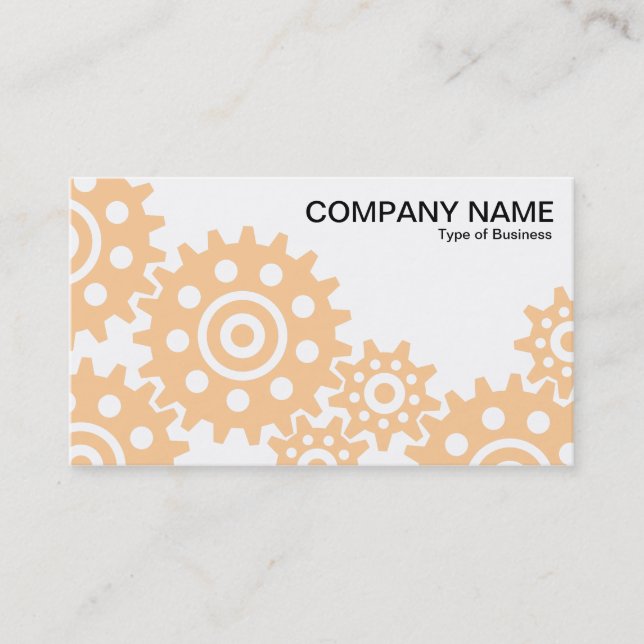 Wheels of Industry - Sand and White Business Card (Front)