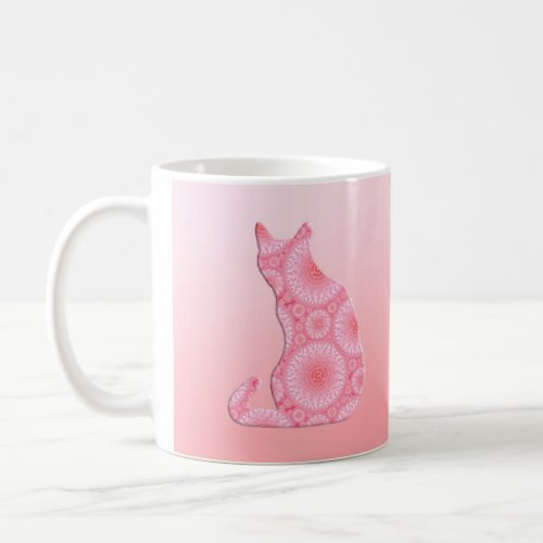 Wheels of Light Cat _ coral pink Coffee Mug