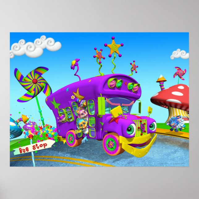 "Wheels on the Bus"  24w X 18h Poster (Front)