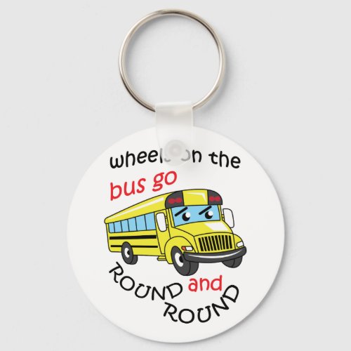 Wheels On the Bus Keychain