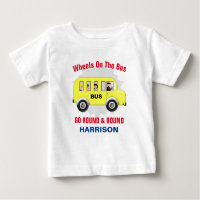 Wheels On The Bus Kids Cute Personalized