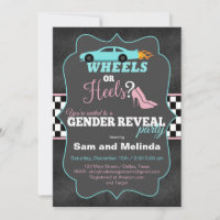 Free Printable Wheels or Heels Gender Reveal Invitations Templates Gender  Reveal Invitations